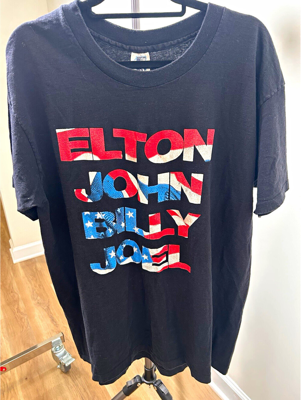 Vintage Elton John & Billy Joel 1990s Tour T-Shirt XL